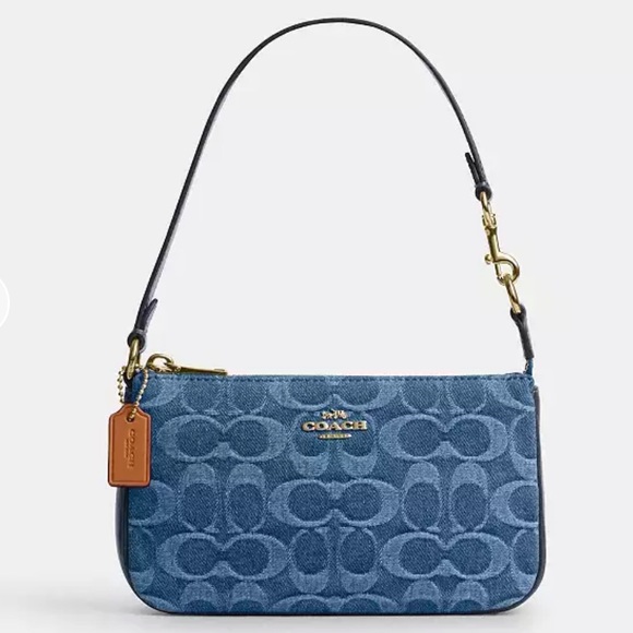 Coach Handbags - COACH Nolita 19 in Signature Denim Shoulder Bag - Indigo / Gold